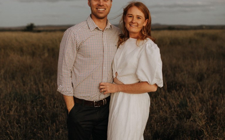 Nathan and Emily Horne, Fernleigh Star Droughtmaster stud, Theodore, find the low-maintenance breed ideal for incorporating their off-farm careers into their successful cattle enterprise.